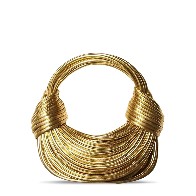 CALORA_ Stylische Dameshandtas van Vegan Leer met Goudkleurige Details