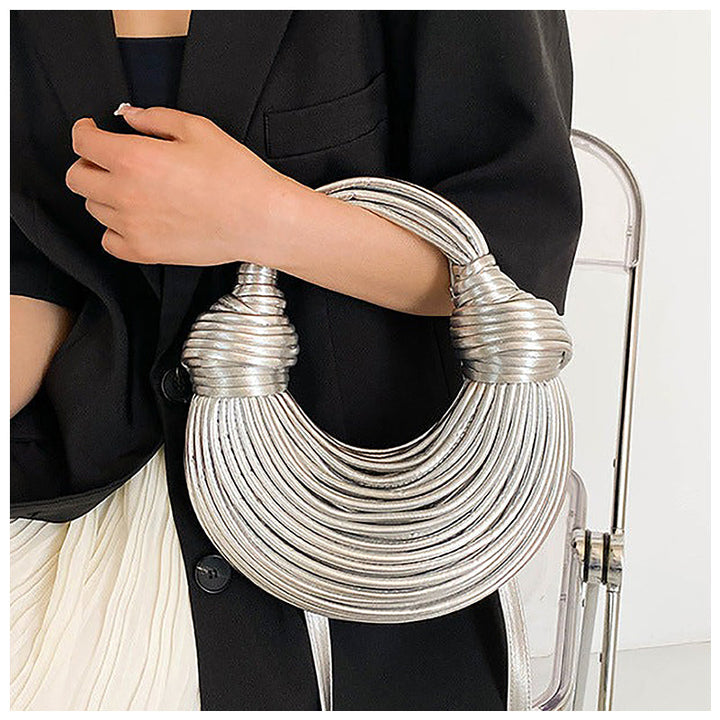 CALORA_ Stylische Dameshandtas van Vegan Leer met Goudkleurige Details