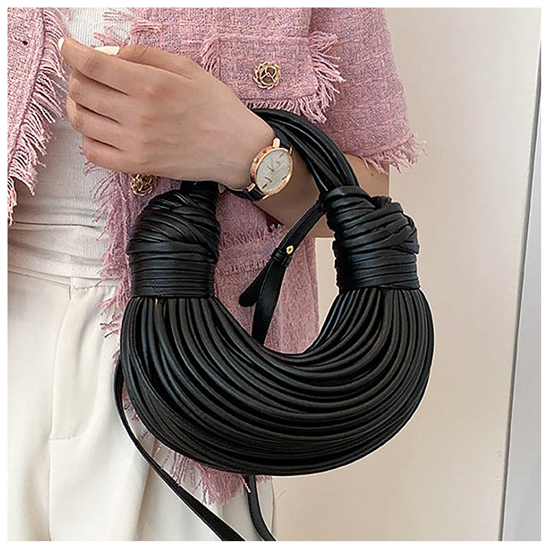 CALORA_ Stylische Dameshandtas van Vegan Leer met Goudkleurige Details