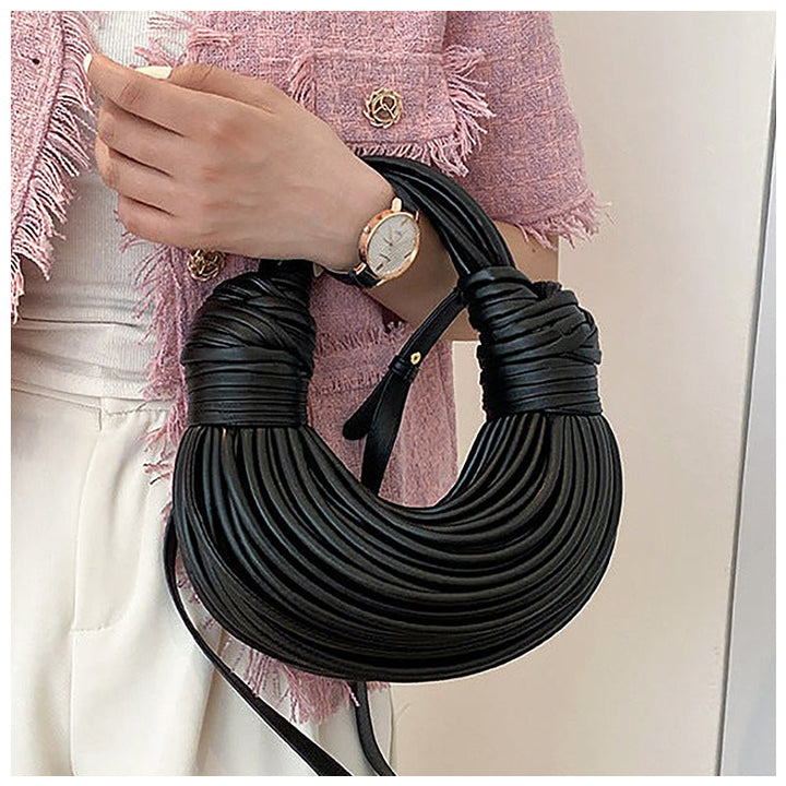 CALORA_ Stylische Dameshandtas van Vegan Leer met Goudkleurige Details