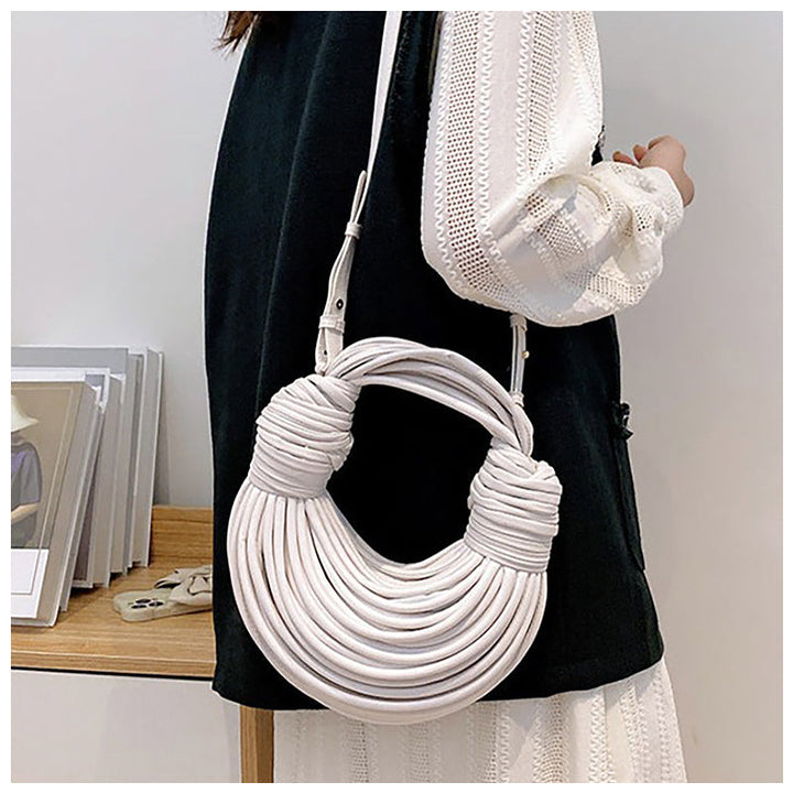 CALORA_ Stylische Dameshandtas van Vegan Leer met Goudkleurige Details