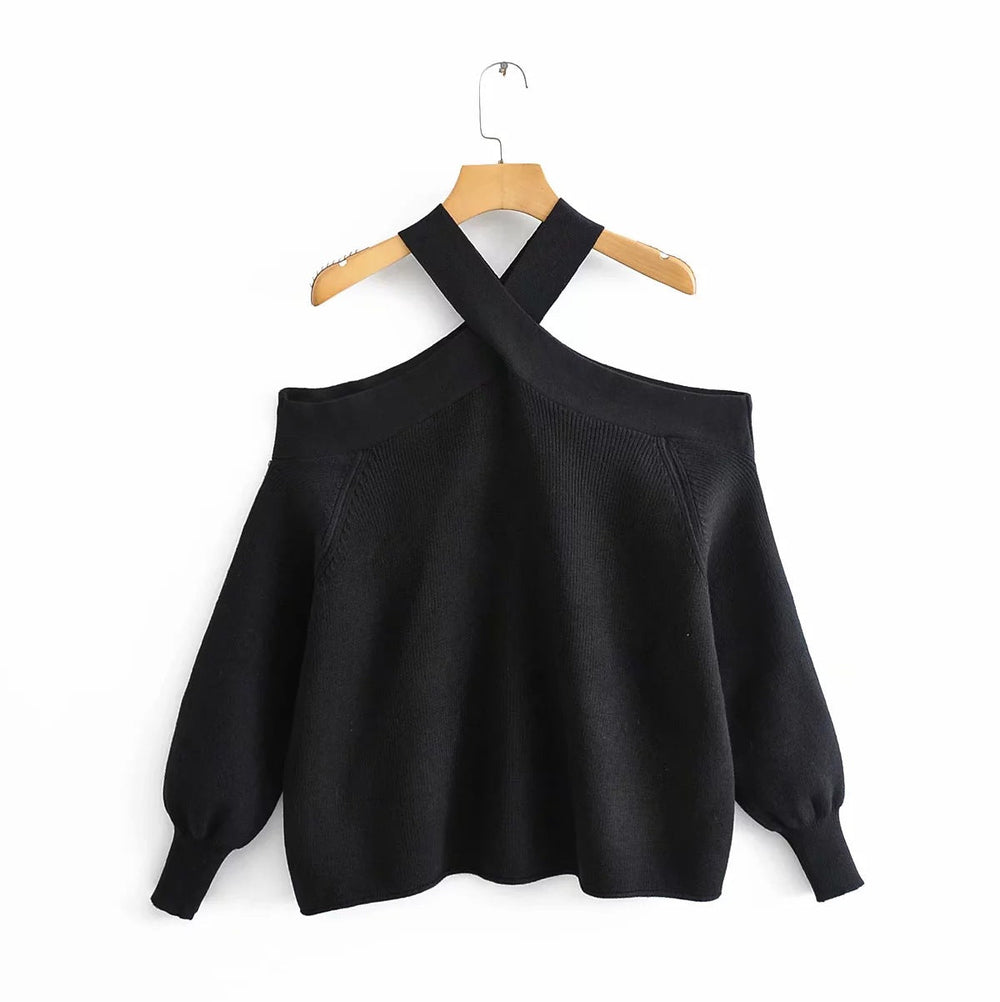 CALORA_ Tascara | Stijlvolle off-shoulder Trui