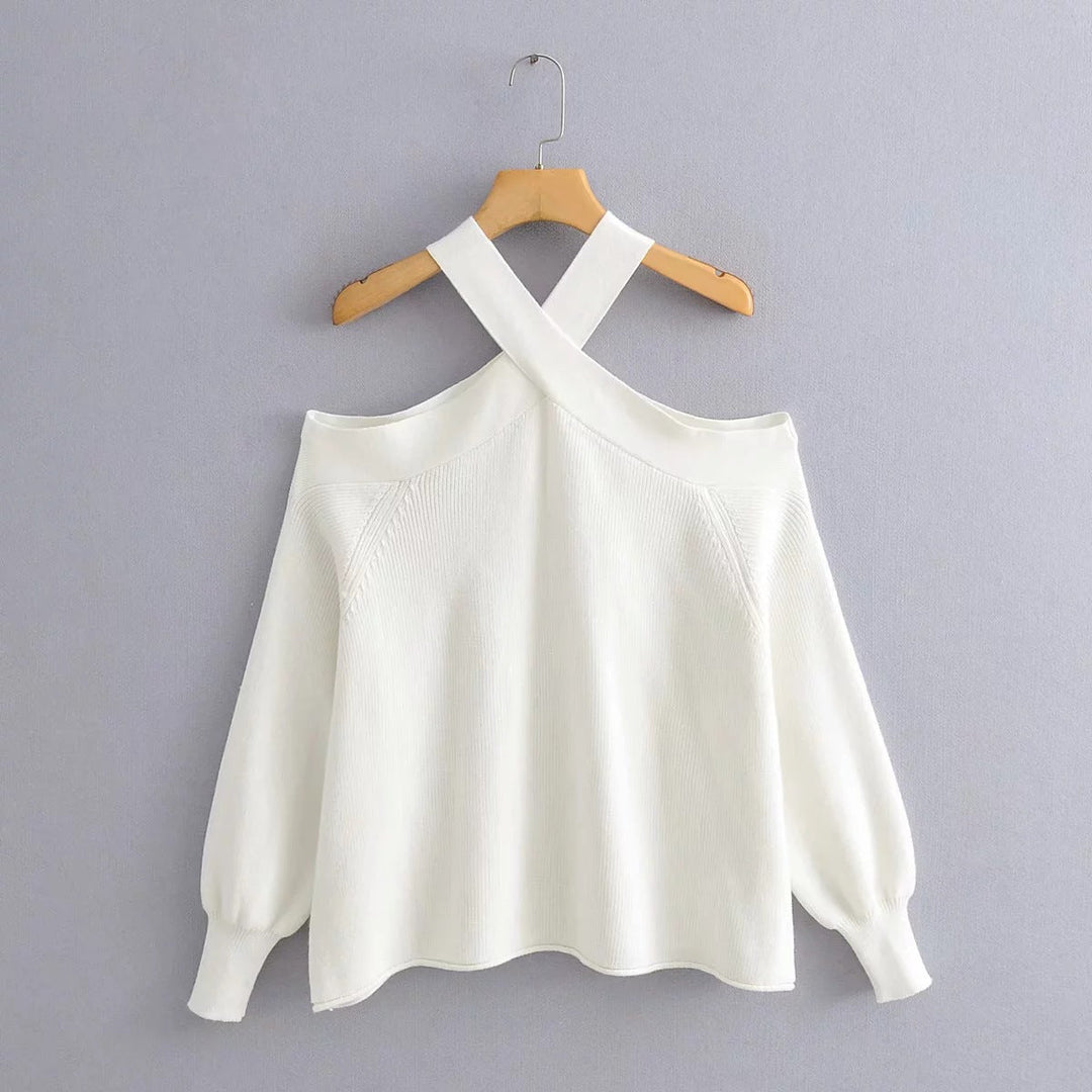 CALORA_ Tascara | Stijlvolle off-shoulder Trui