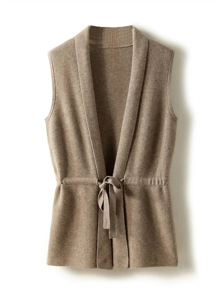 CALORA_ Temperament 100% Merinowol V-hals Vest voor Dames
