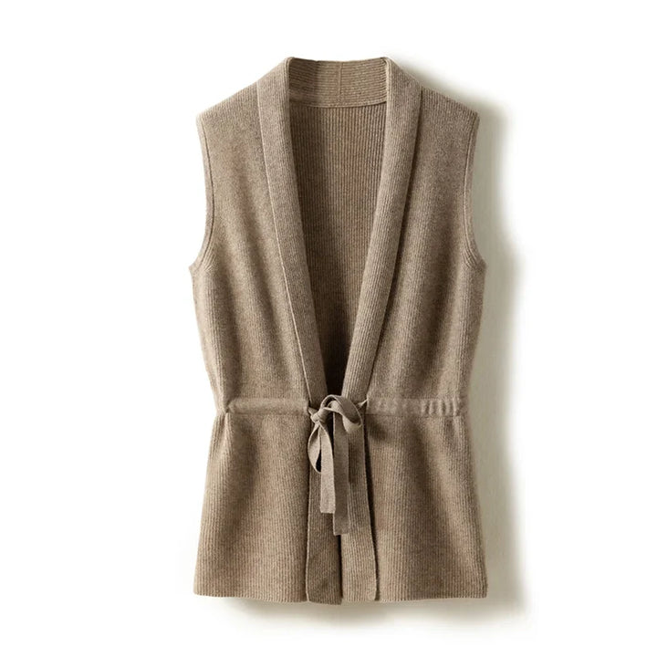 CALORA_ Temperament 100% Merinowol V-hals Vest voor Dames