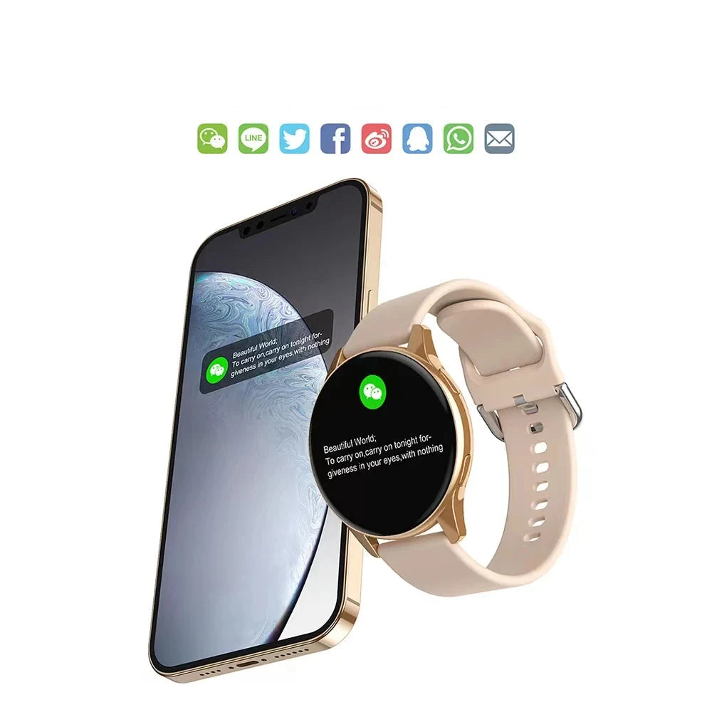 CALORA_ Timora Active 2 | Dames Bluetooth Smartwatch met Hartslag- en Bloeddrukmonitor