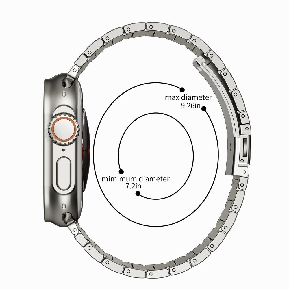 CALORA_ Titanium Band Voor Apple Watch - Lichtgewicht En Duurzaam