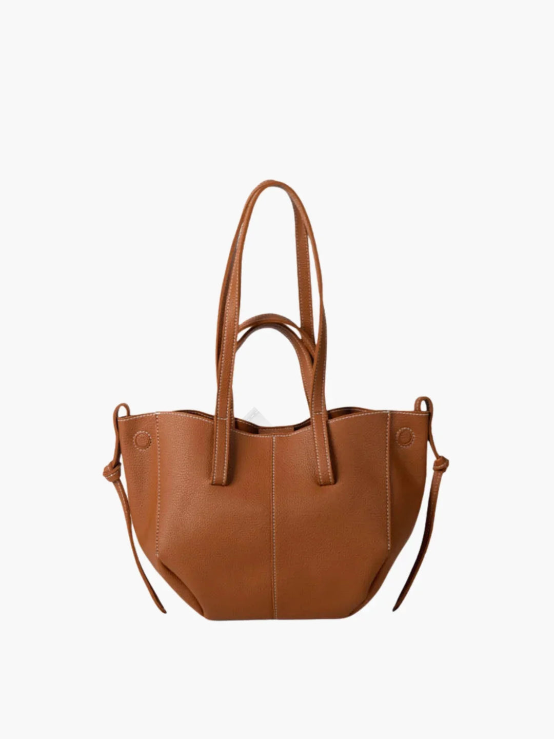 CALORA_ Trendy Faux Lederen Schoudertote Met Dubbele Handvatten