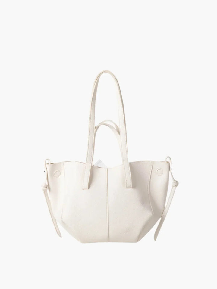 CALORA_ Trendy Faux Lederen Schoudertote Met Dubbele Handvatten