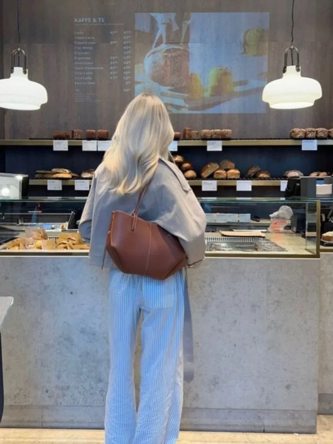 CALORA_ Trendy Faux Lederen Schoudertote Met Dubbele Handvatten