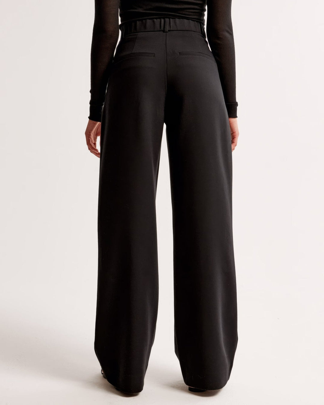 CALORA_ Trendy Getailleerde Vrouwenbroek met Wijde Pijpen