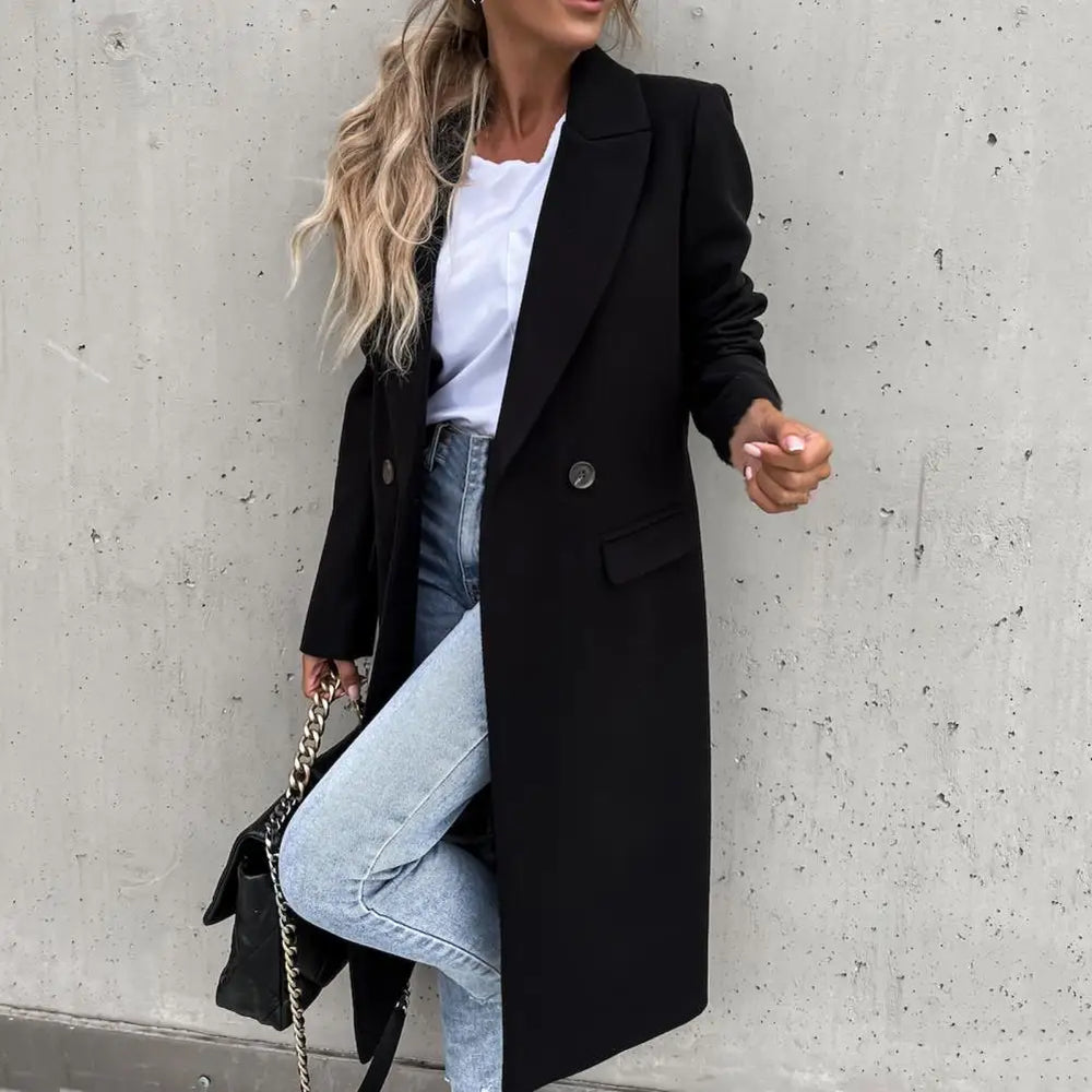 CALORA_ Trix | Dames winter lange trenchcoat