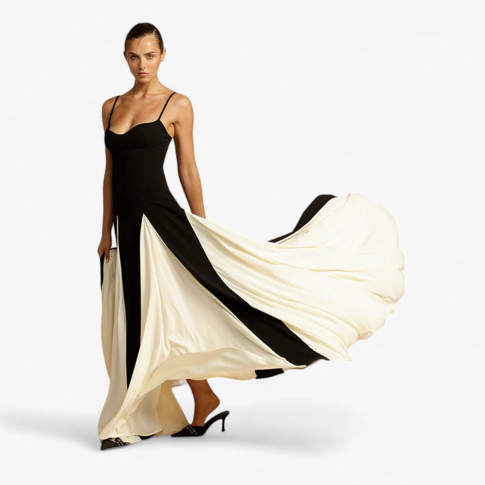 CALORA_ Unieke Elegante Lange en verfijnde maxi Jurk