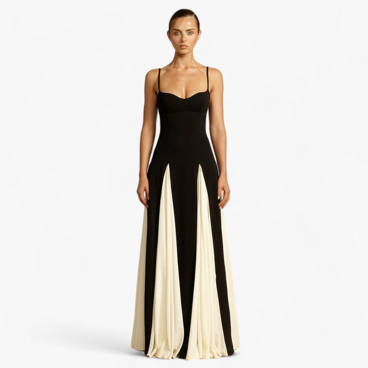 CALORA_ Unieke Elegante Lange en verfijnde maxi Jurk