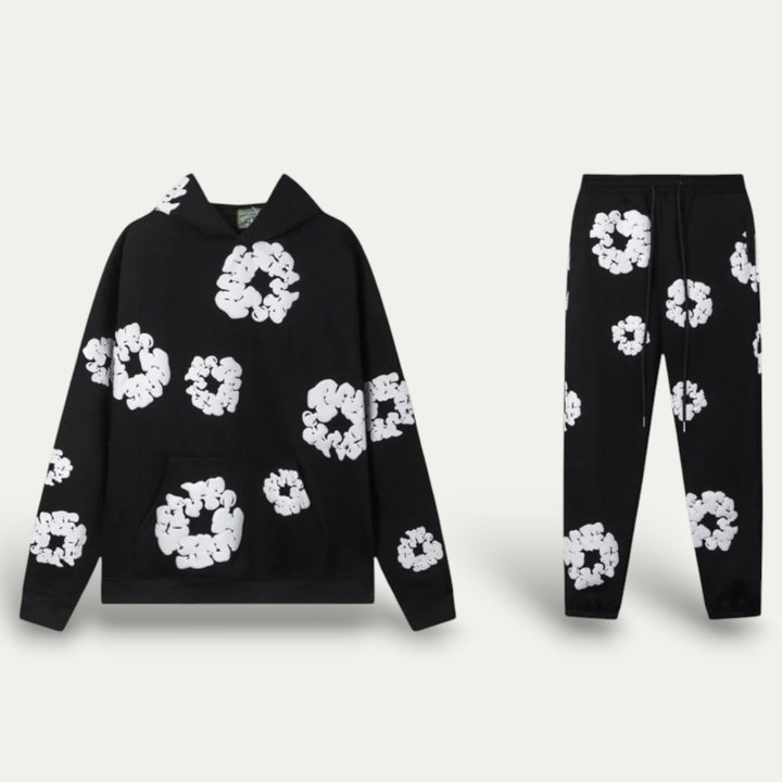 CALORA_ Unisex Katoenen Hoodie en Joggingbroek Set voor Comfortabele Stijl