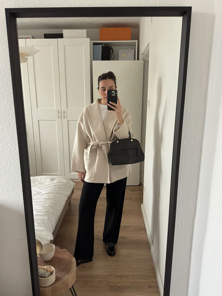 CALORA_ V-Hals Gebreide Cardigan Vest voor Herfst en Winter
