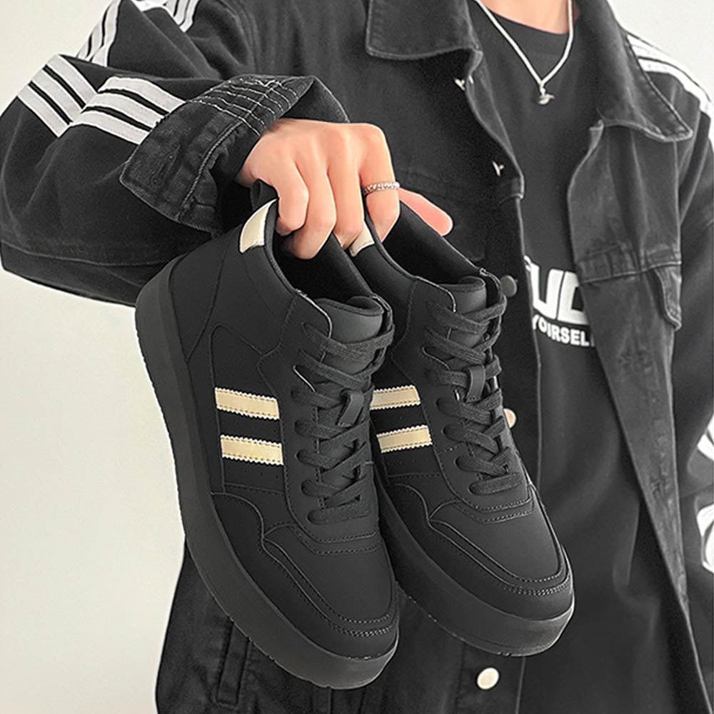 CALORA_ Vanguard | Hoge Sneaker met Vegan Leer en Ronde Neus