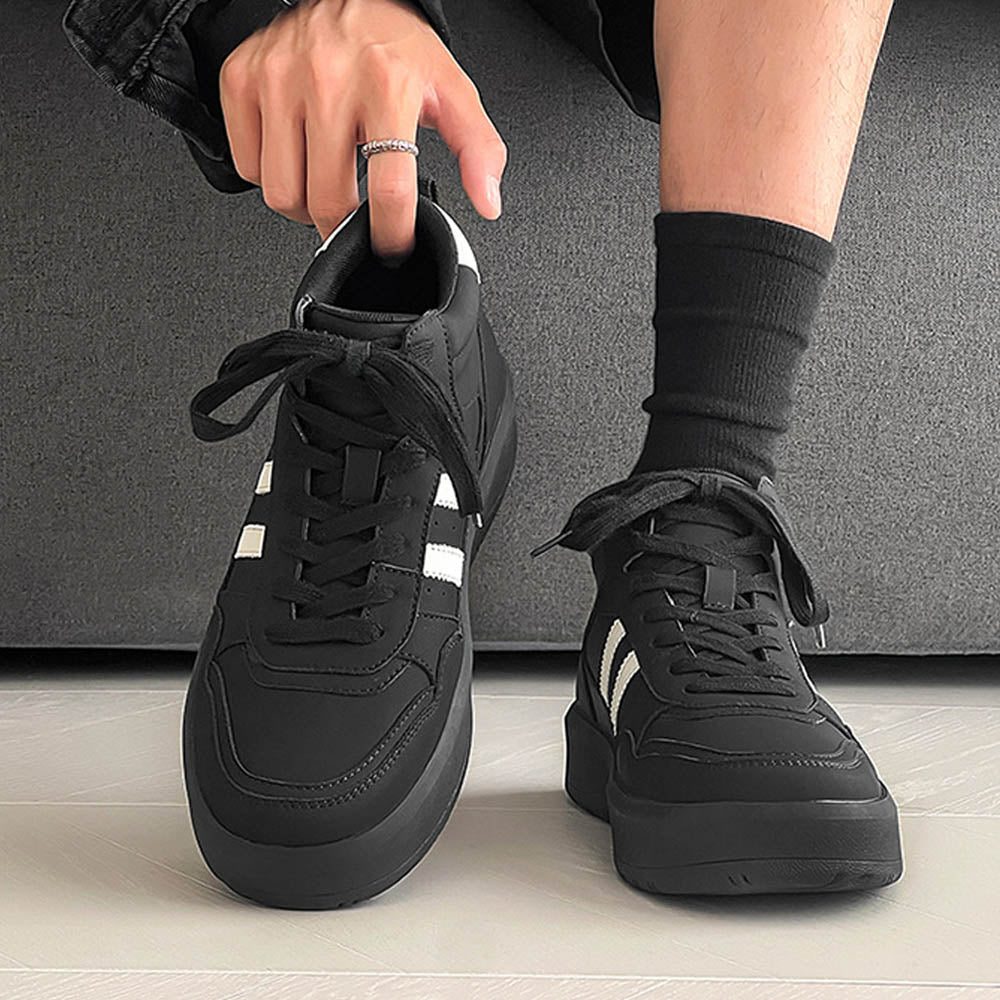 CALORA_ Vanguard | Hoge Sneaker met Vegan Leer en Ronde Neus