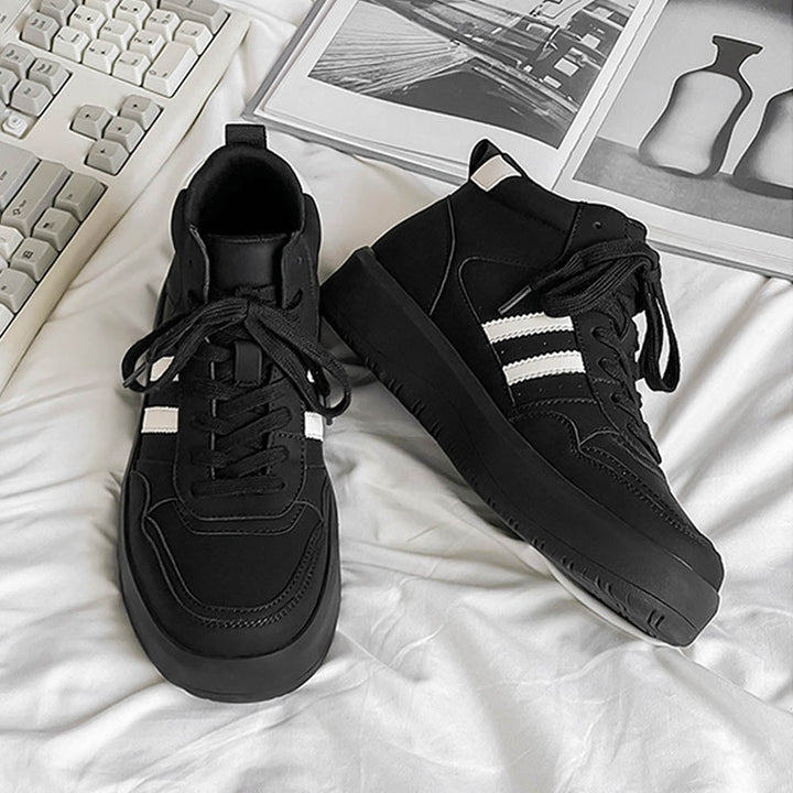 CALORA_ Vanguard | Hoge Sneaker met Vegan Leer en Ronde Neus
