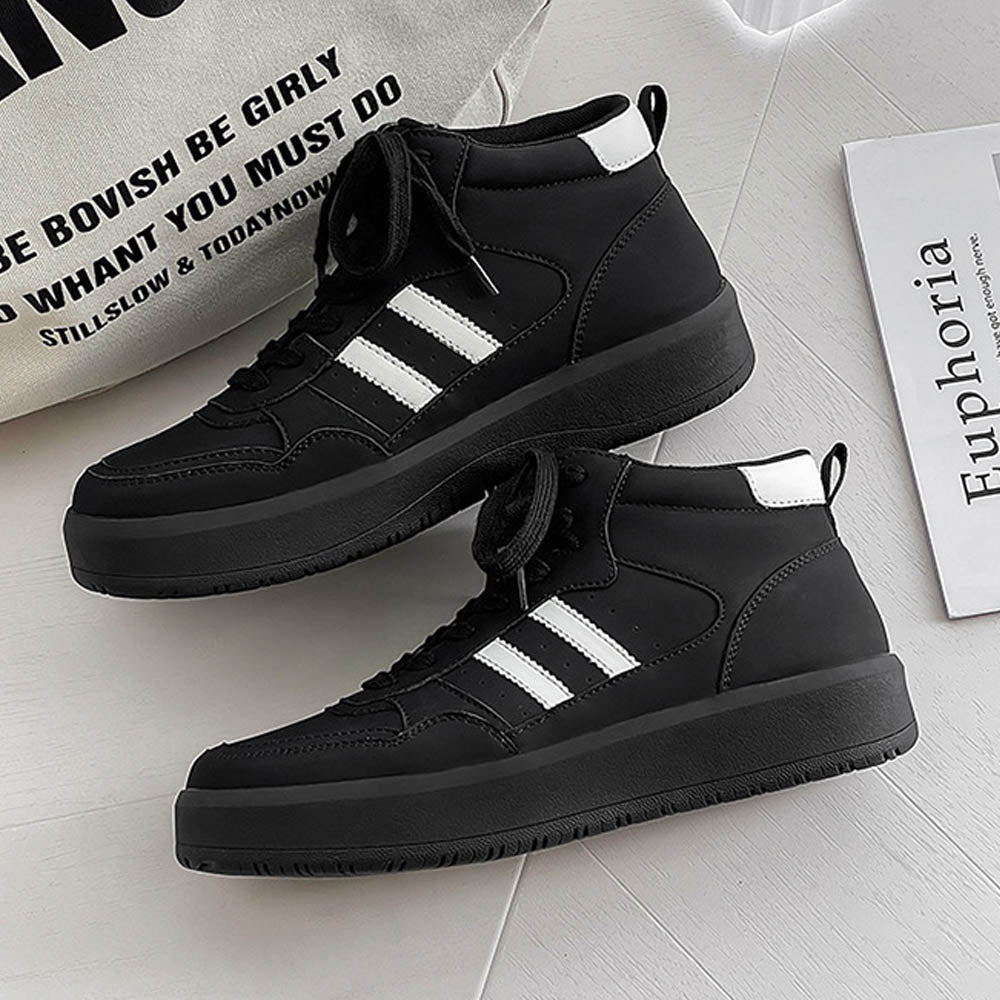 CALORA_ Vanguard | Hoge Sneaker met Vegan Leer en Ronde Neus
