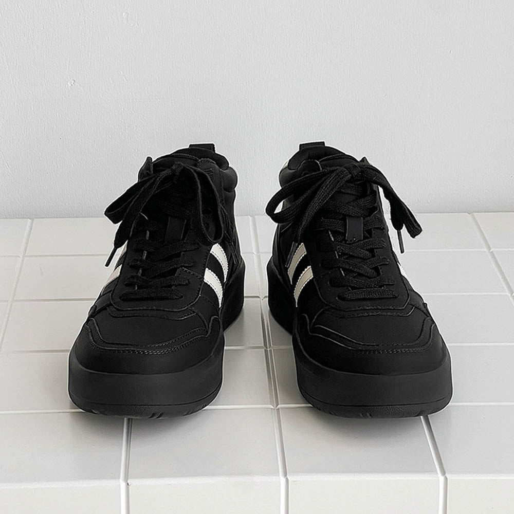 CALORA_ Vanguard | Hoge Sneaker met Vegan Leer en Ronde Neus