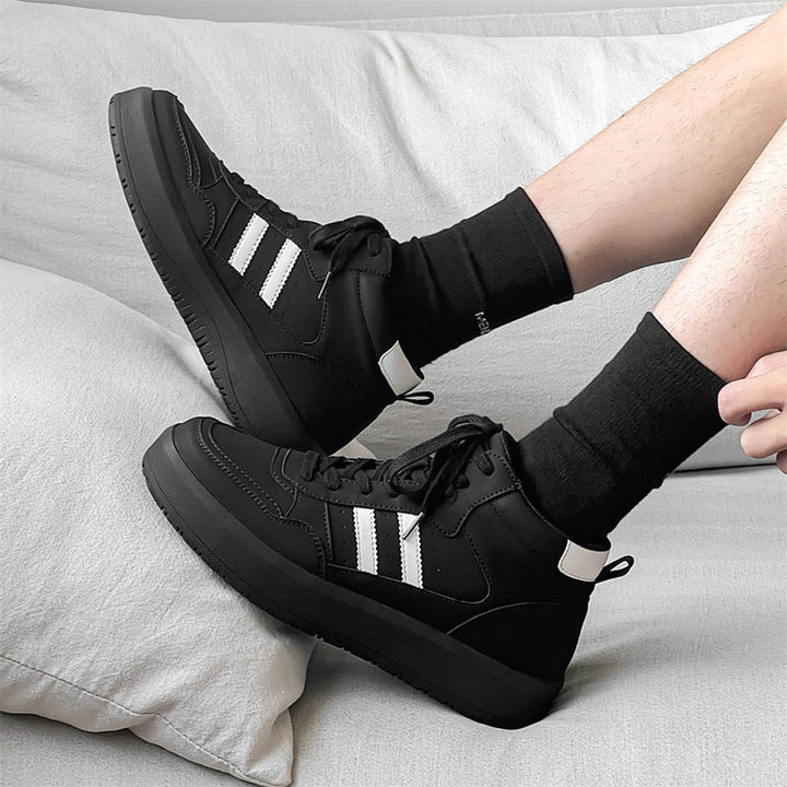 CALORA_ Vanguard | Hoge Sneaker met Vegan Leer en Ronde Neus