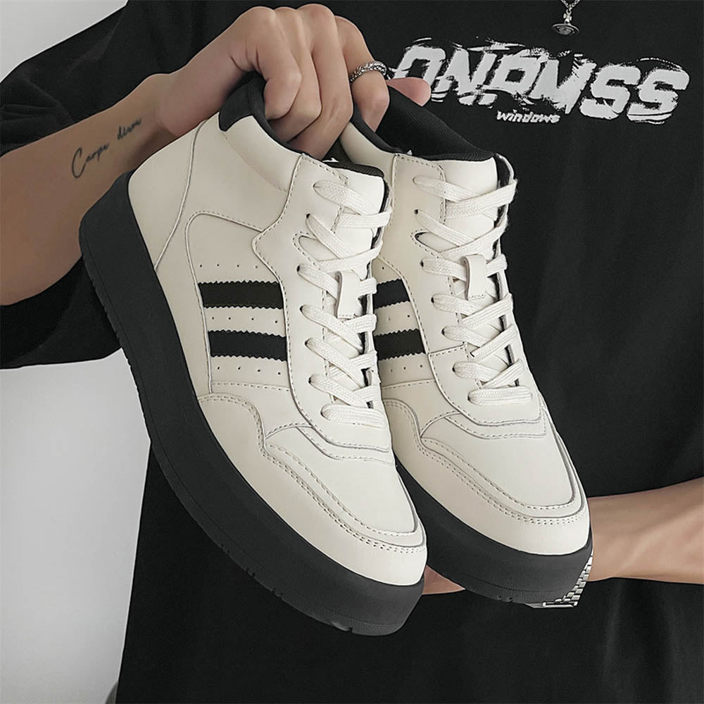 CALORA_ Vanguard | Hoge Sneaker met Vegan Leer en Ronde Neus