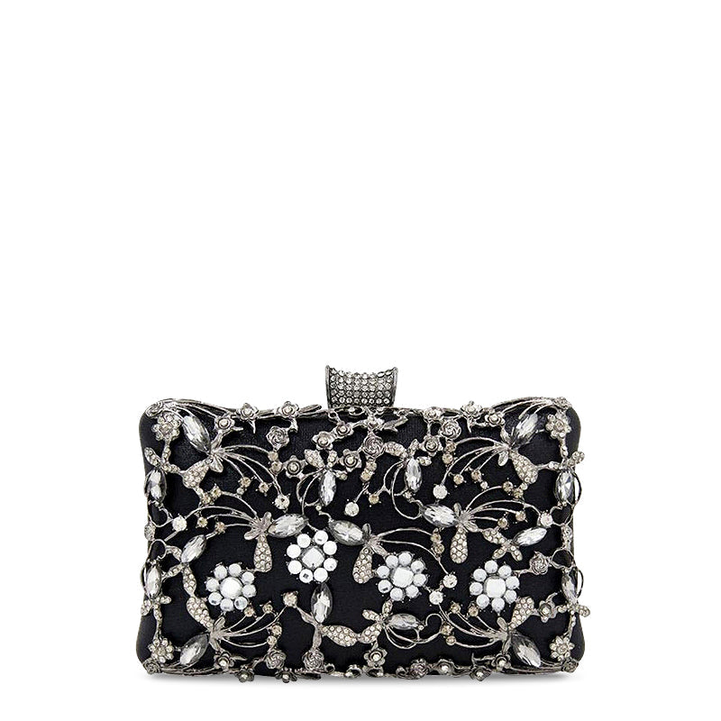 CALORA_ Vegan Leren Clutch Tas met Goudkleurige Details en Zachte Voering