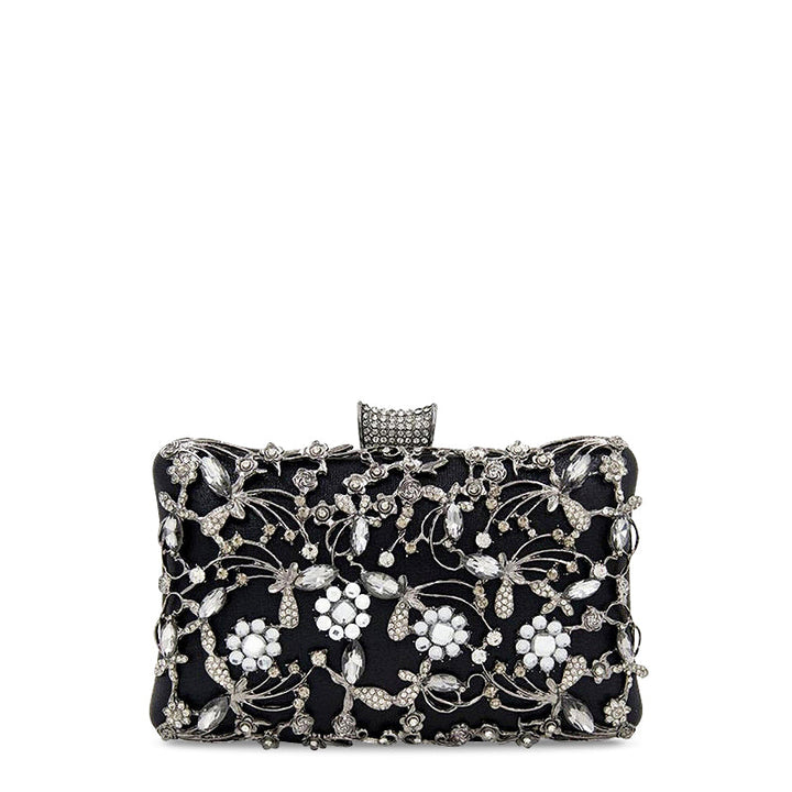 CALORA_ Vegan Leren Clutch Tas met Goudkleurige Details en Zachte Voering