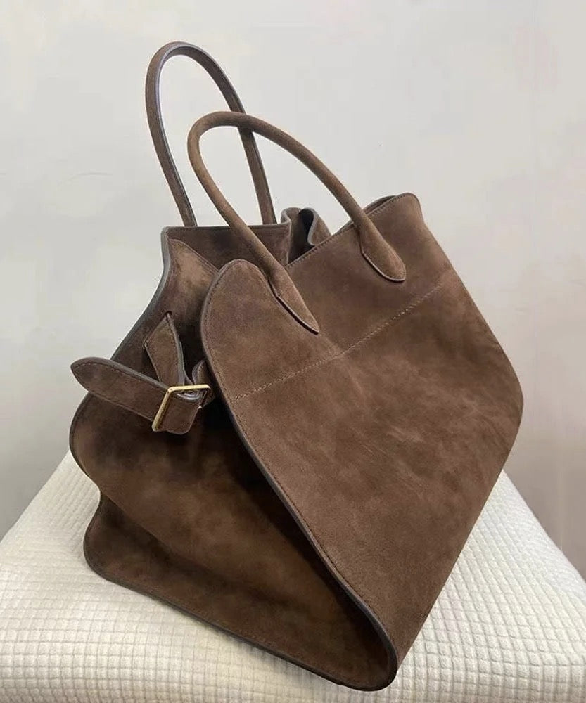 CALORA_ Vegan Suède Bruine Handtas