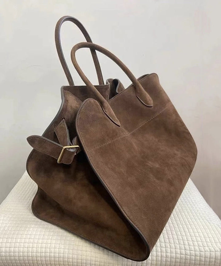 CALORA_ Vegan Suède Bruine Handtas