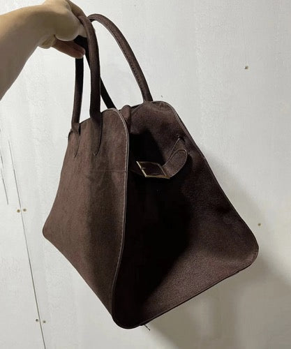 CALORA_ Vegan Suède Bruine Handtas