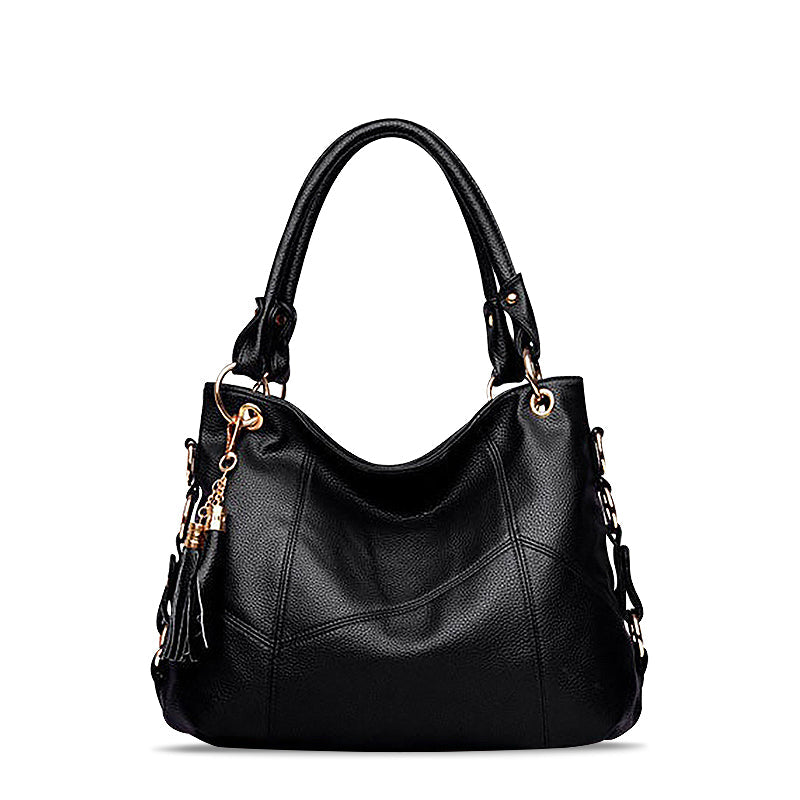 CALORA_ Vegane Leren Dames Handtas Tote Tas met Gouden Accenten en Voering