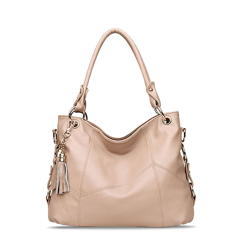 CALORA_ Vegane Leren Dames Handtas Tote Tas met Gouden Accenten en Voering