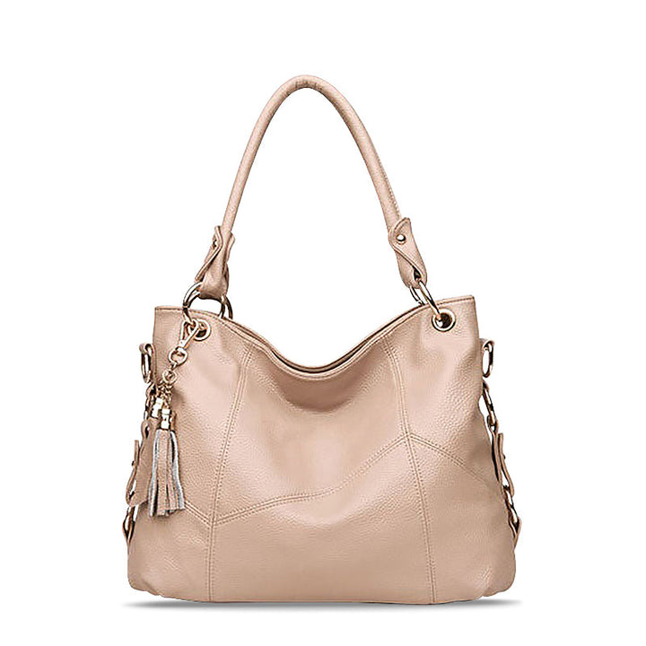 CALORA_ Vegane Leren Dames Handtas Tote Tas met Gouden Accenten en Voering