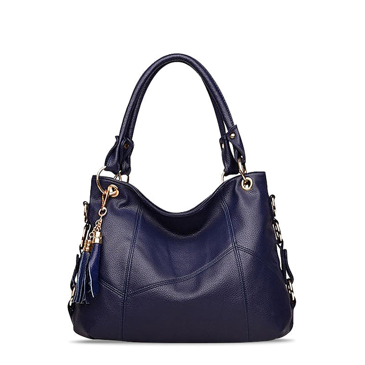 CALORA_ Vegane Leren Dames Handtas Tote Tas met Gouden Accenten en Voering