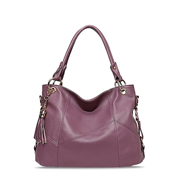 CALORA_ Vegane Leren Dames Handtas Tote Tas met Gouden Accenten en Voering