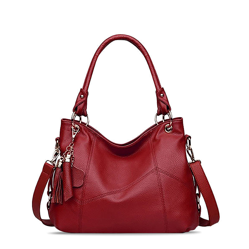 CALORA_ Vegane Leren Dames Handtas Tote Tas met Gouden Accenten en Voering