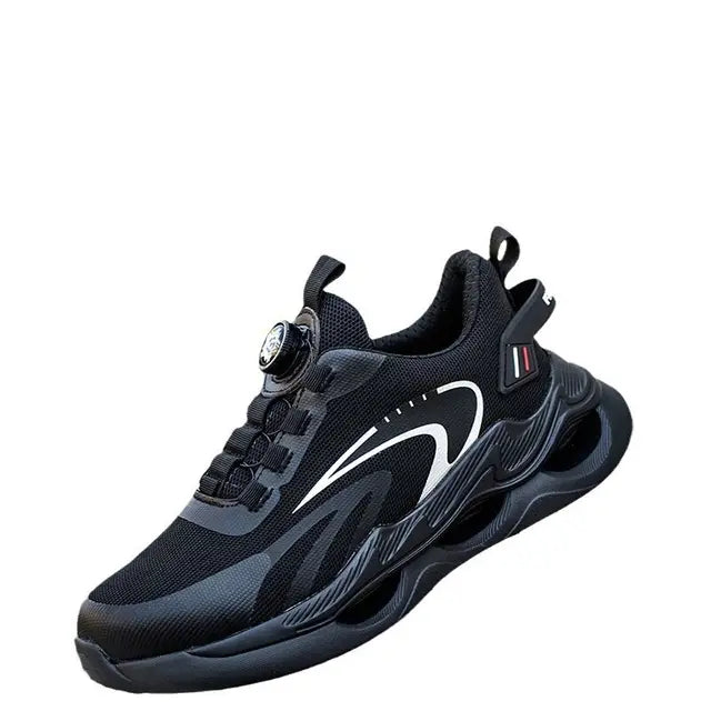 CALORA_ Veilige Zwarte Werksneakers met Stalen Neus en Comfortabel Ontwerp