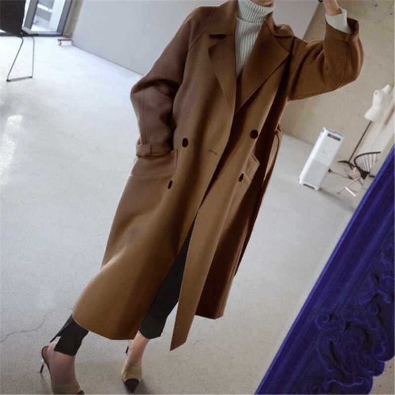 CALORA_ Veloura | Warme zachte Wolmix Trenchcoat voor dames