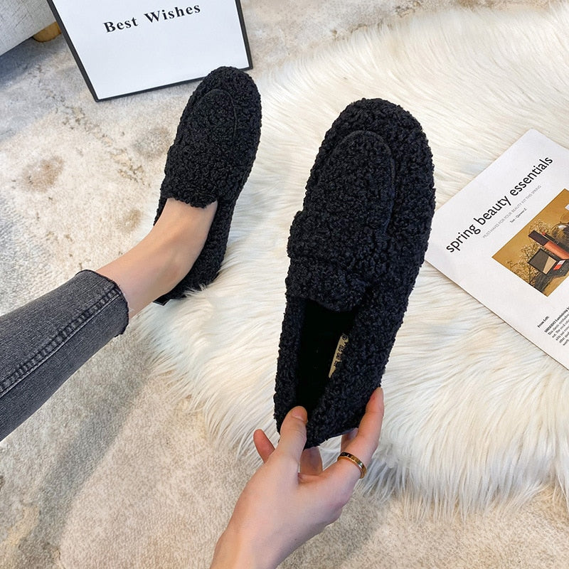 CALORA_ Velucci | Zachte Pluche pantoffel schoenen