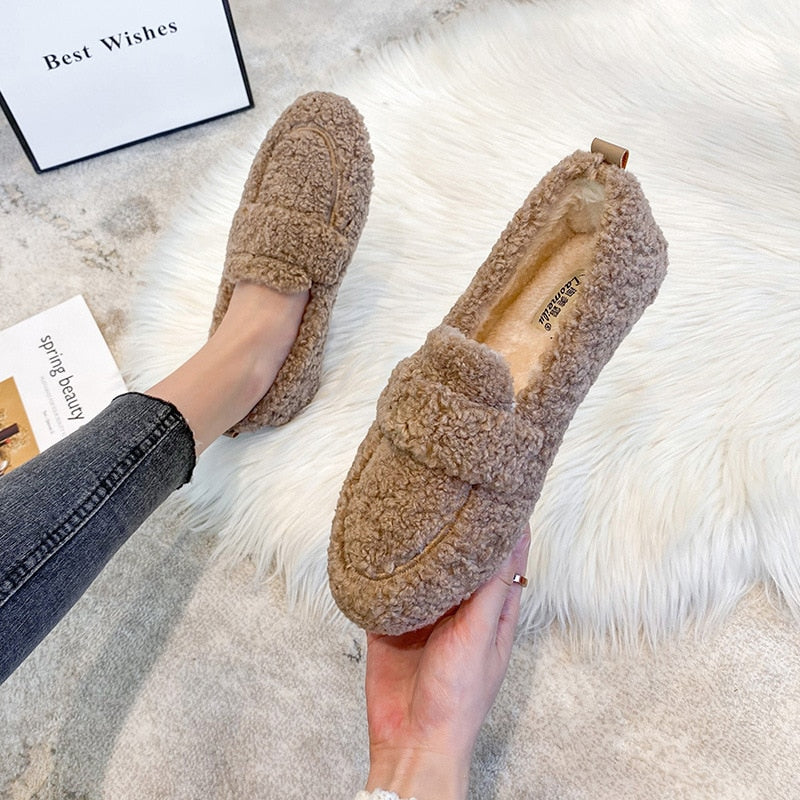 CALORA_ Velucci | Zachte Pluche pantoffel schoenen