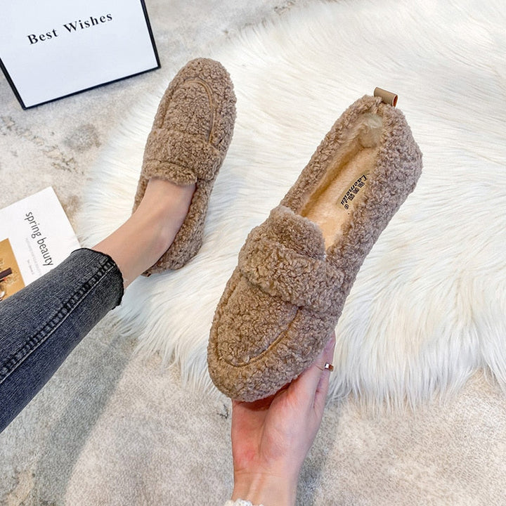 CALORA_ Velucci | Zachte Pluche pantoffel schoenen