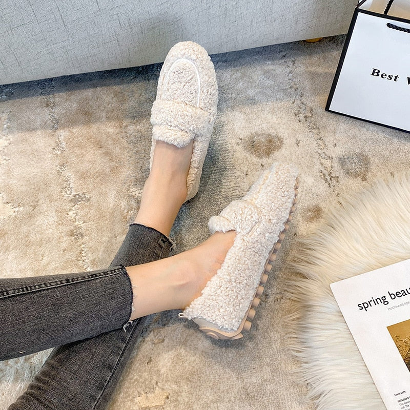 CALORA_ Velucci | Zachte Pluche pantoffel schoenen