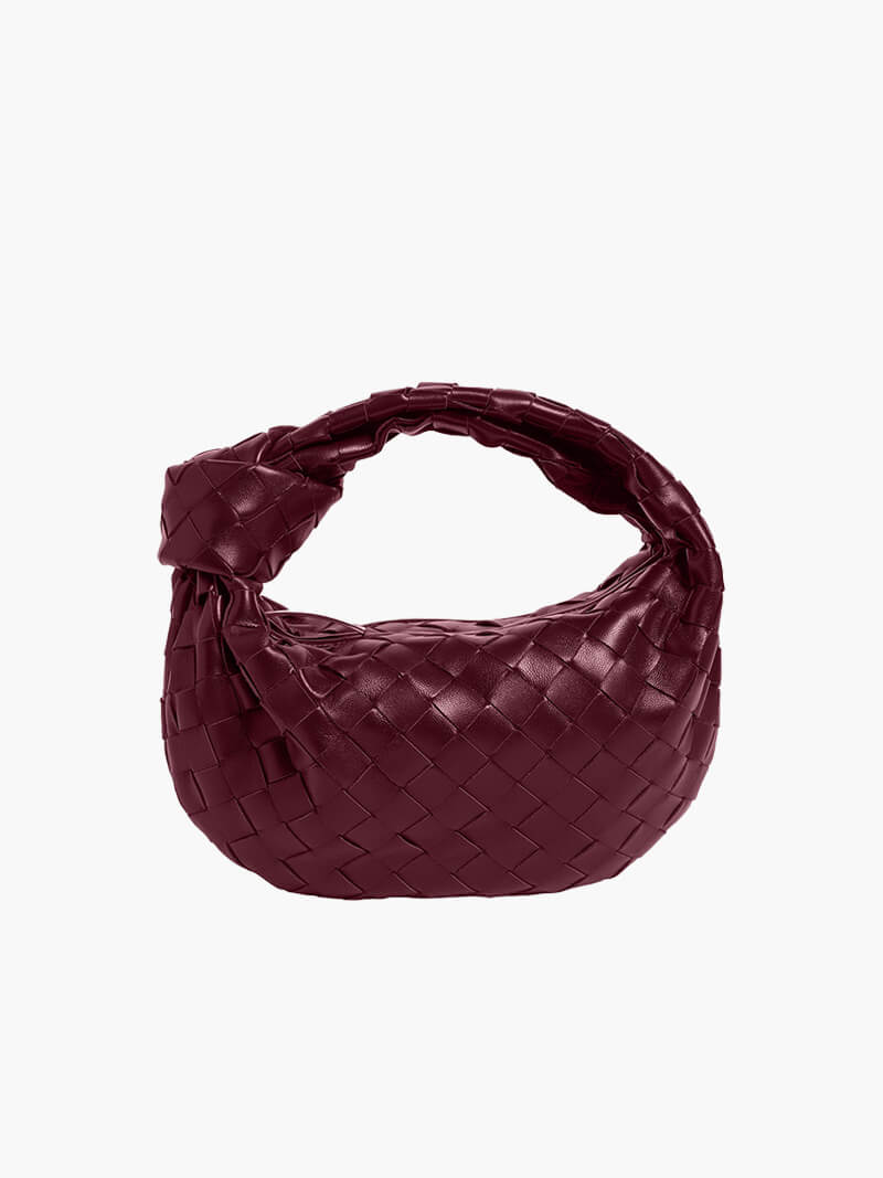 CALORA_ Versierde Mini Handtas Van Imitatie Leer Met Ingeknoopte Detail