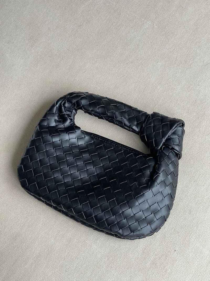 CALORA_ Versierde Mini Handtas Van Imitatie Leer Met Ingeknoopte Detail