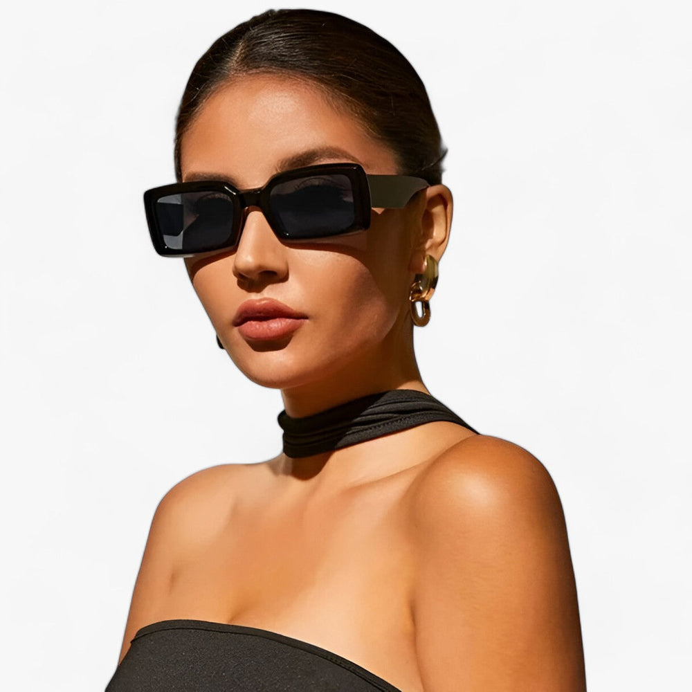 CALORA_ Vierkante Retro Zonnebril in Jelly Kleur - Trendy en Stijlvolle Zonnebril voor Mannen en Vrouwen