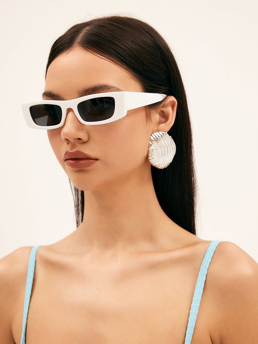 CALORA_ Vierkante Zonnebril Oceanisch van 100% Plastic met Regular Fit