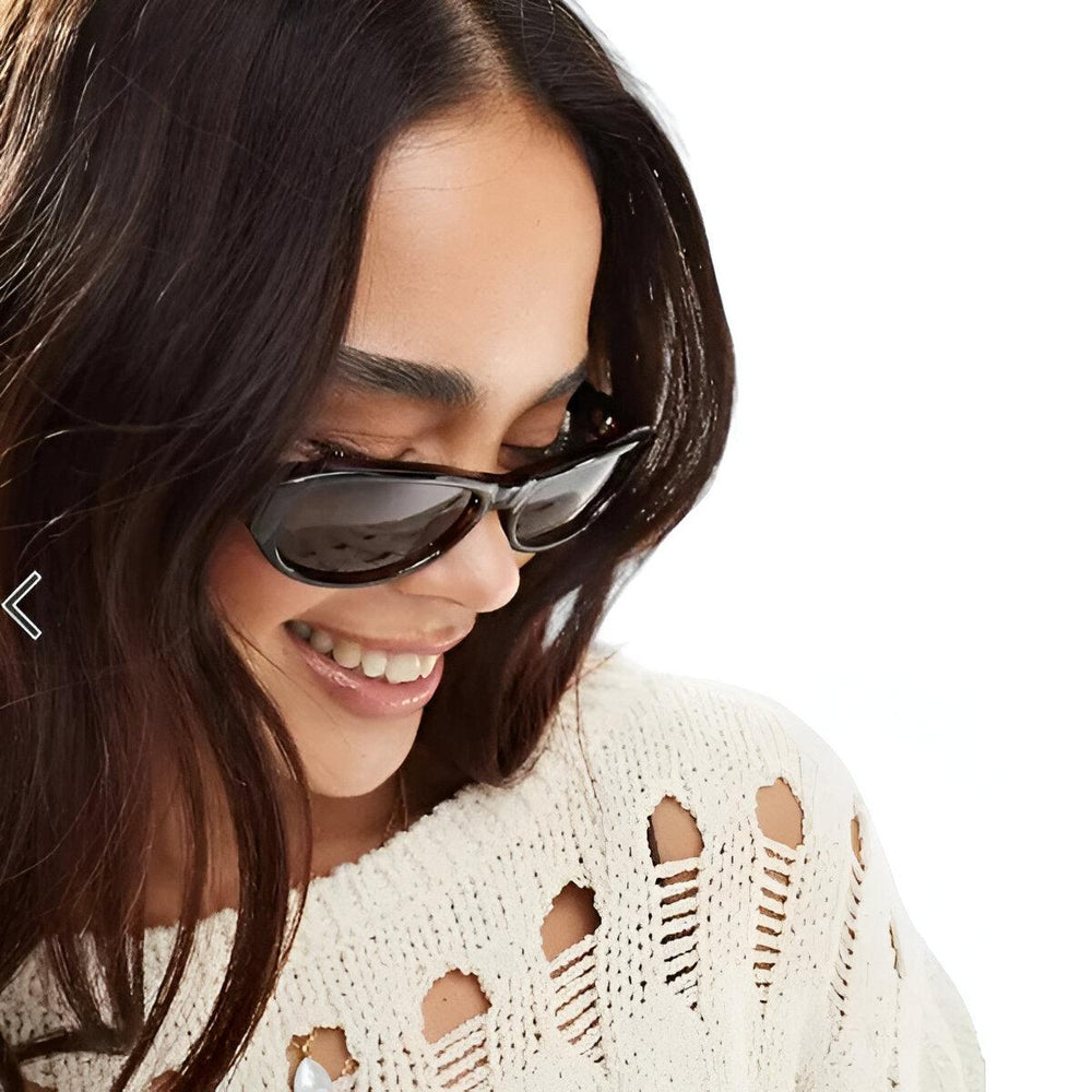 CALORA_ Vintage Cat Eye Zonnebril | Tijdloze Elegantie en UV Bescherming voor Modebewuste Vrouwen