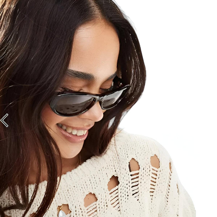 CALORA_ Vintage Cat Eye Zonnebril | Tijdloze Elegantie en UV Bescherming voor Modebewuste Vrouwen